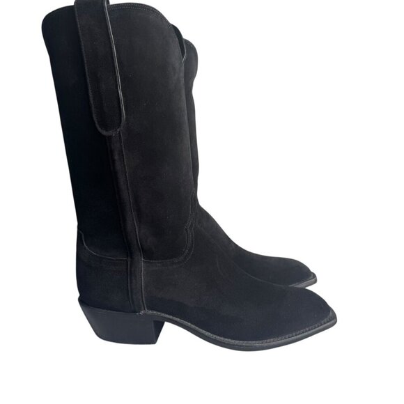 Lucchese x Chris Stapleton western cowboy Boot black Suede size 9.5 EE - Picture 1 of 16